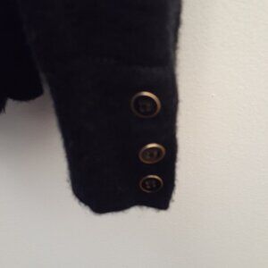 Arizona 3 button embellished sleeve cable knit sweater